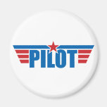 El piloto se va volando la insignia - aviación imán de frigorifico