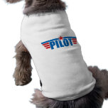 El piloto se va volando la insignia - aviación camisetas de perrito