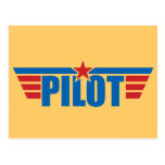 El piloto se va volando la insignia - aviación postales