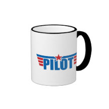 El piloto se va volando la insignia - aviación taza