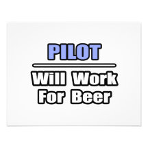 El piloto… trabajará para la cerveza anuncio personalizado