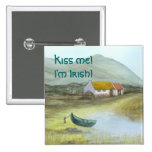 ¡El Pin del día de St Patrick - béseme! ¡Soy irlan