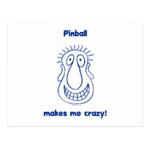 El pinball me conduce loco tarjeta postal