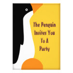 El pingüino de emperador le invita a un fiesta anuncios personalizados