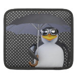 El pingüino lindo 3d ama la lluvia (editable) manga de iPad