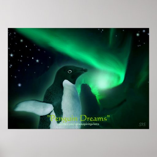 El PINGÜINO SOÑA el poster del arte