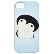El pingüino tímido del bebé dice hola el caso del  iPhone 5 funda