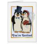 El pingüino Wedding- le es tarjeta invitada