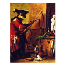 El pintor del mono postal