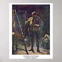 El pintor en el caballete de Honore Daumier Poster