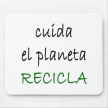 EL Planeta Recicla de Cuida Tapetes De Ratón