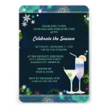 El plano elegante de la fiesta de Navidad de los c Comunicado Personalizado