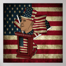 El podio de Obama Poster