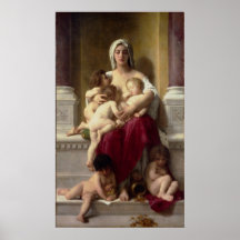 El poster de la caridad por el Bouguereau principa