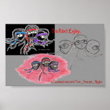 El poster de las imágenes de Ninjas del Sharpie