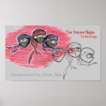 El poster de las originales de Ninjas del Sharpie