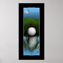 "El poster grande del golfista divertido del ESCON