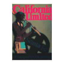 El poster limitado California del viaje del tren Impresiones En Lona