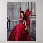 El poster rojo de la hada del encanto