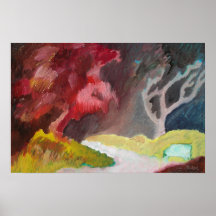El poster rojo del árbol