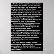 … El poster socialista de la cita de Bakunin
