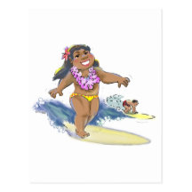 El practicar surf de WaHiNe Postal