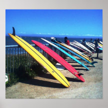 El practicar surf del océano poster