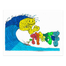 el practicar surf del percentum tarjetas postales