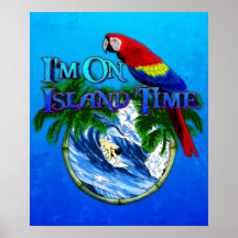 El practicar surf del tiempo de la isla impresiones