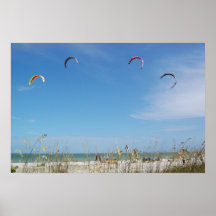 el practicar surf del viento poster