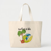 El practicar surf es vida bolsas de mano