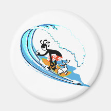 El practicar surf imán