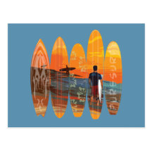 El practicar surf puro postal