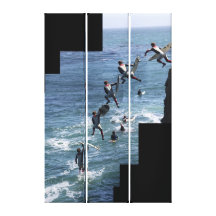 ¡El practicar surf que va! Impresiones En Lona Estiradas