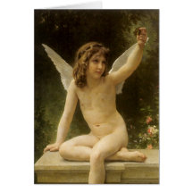 El preso, Bouguereau, ángel del Victorian del vint Tarjeton