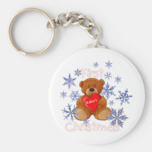 El primer navidad del bebé llavero personalizado