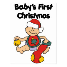 El primer navidad del bebé postales