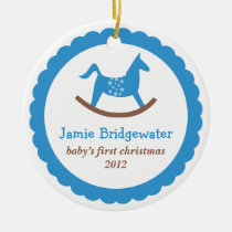 El primer navidad del juguete del bebé oscilante a adornos