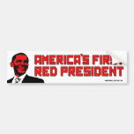 El primer presidente rojo pegatina para el paracho pegatina de parachoque