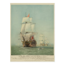 El primer viaje del H.M.S. Victory en 1778 Postal