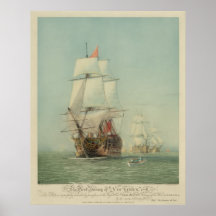 El primer viaje del H.M.S. Victory en 1778 Posters