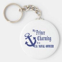 El príncipe el encantar es oficial naval de los E. Llaveros Personalizados