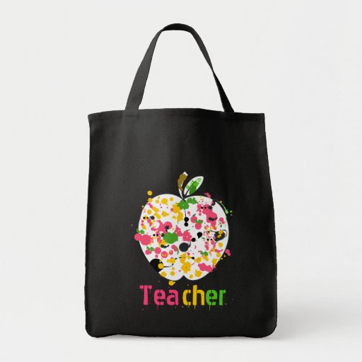 El profesor Apple pinta el bolso de ultramarinos d Bolsa De Mano