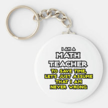 El profesor de matemáticas… asume que nunca soy in llavero