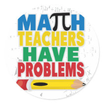 El profesor de matemáticas tiene problemas pegatinas