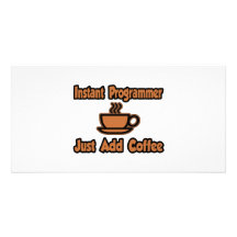 El programador inmediato… apenas añade el café tarjeta fotografica  