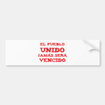 El pueblo unido, jamas sera vencido auto aufkleber