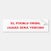 El pueblo unido, jamas sera vencido autoaufkleber
