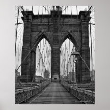 El puente de Brooklyn en New York City Poster