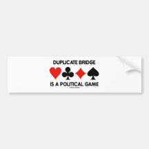 El puente duplicado es un juego político etiqueta de parachoque